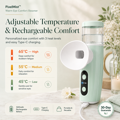 PixelMist™ Eye Comfort Steamer – Warm Mist Eye Relaxation Device