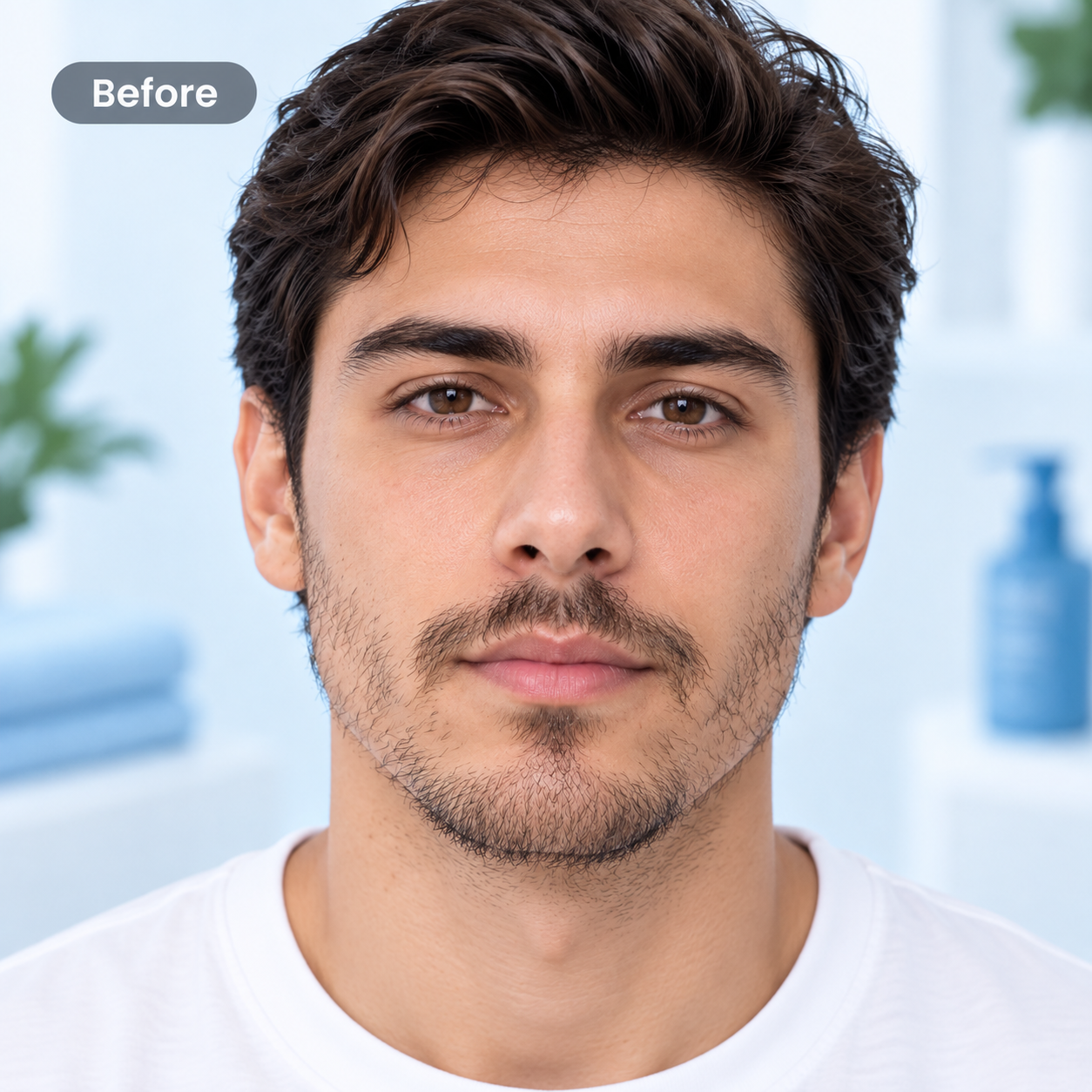 Before beard appearance
