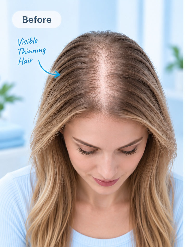 Before hair density comparison